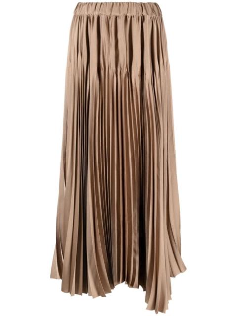 pleated maxi skirt