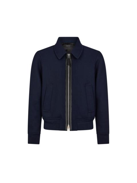 DOUBLE FACE TWILL COLLAR BLOUSON