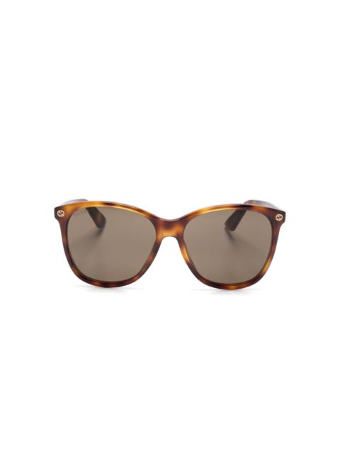 oversize gradient round sunglasses