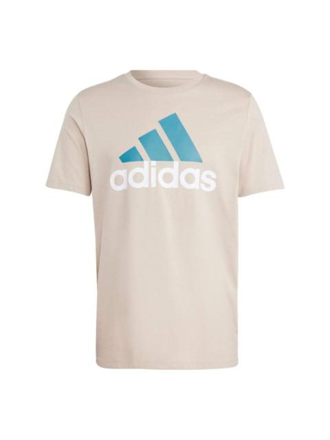 adidas Essentials Single Jersey Big Logo T-shirt 'Wonder Beige' IJ8575