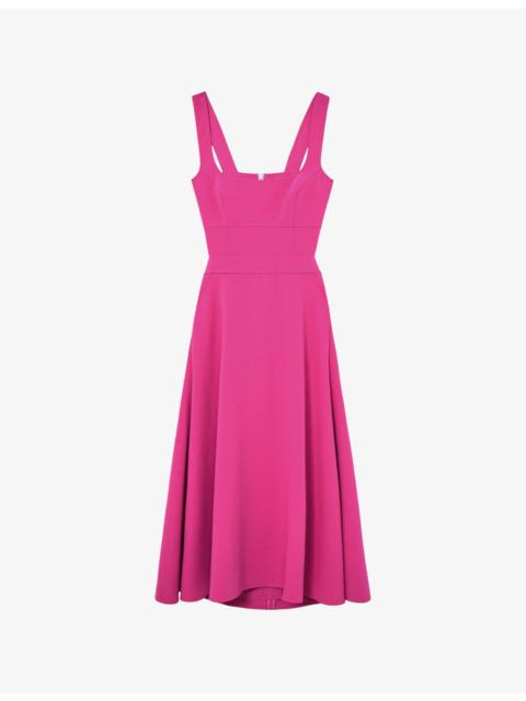 Dina Cut-Out Woven Midi Dress