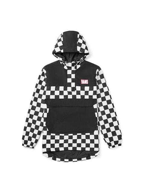 Men's Vans Plaid hooded Windbreaker Jacket Black VN0A4MLFJ0Z