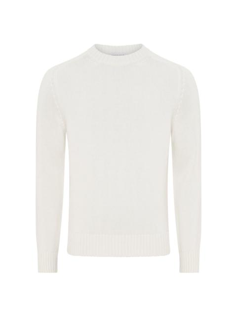 Francesco Knit Sweater in Ivory Cashmere