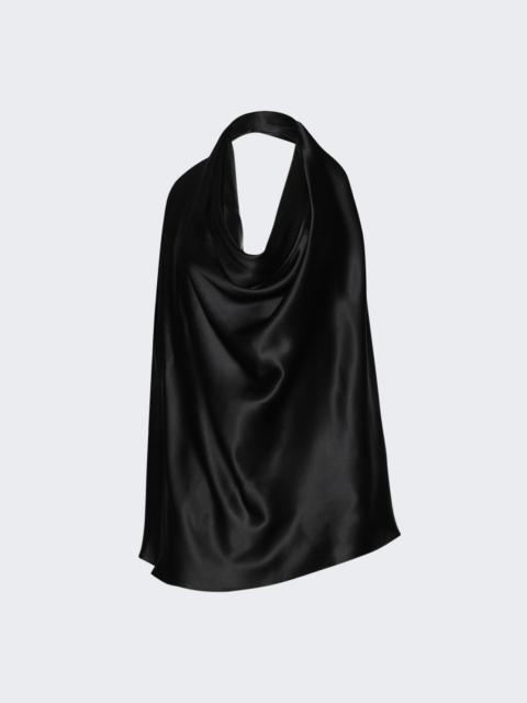 Satin Halter Blouse Black