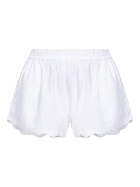 Bellini scallop-hem elastic-waist shorts