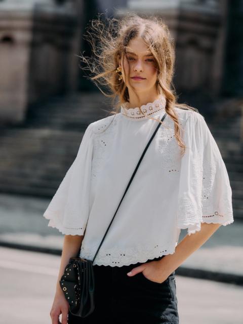 Off-White Palm Tree Embroidered Blouse