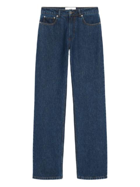 cotton wide-leg jeans