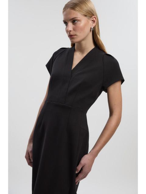 Structured Crepe Forever Pencil Midi Dress