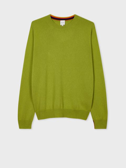 Moss Green Cashmere Crew Neck Sweater