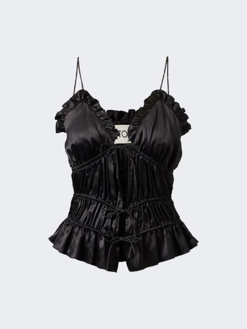 Keonie Silk Top Black