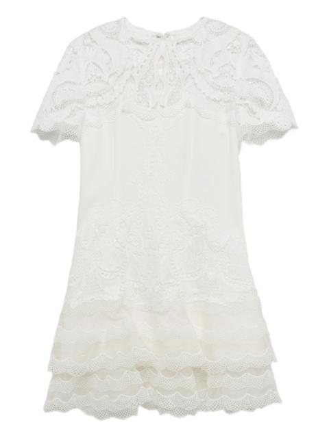 Signature Paislee lace-detail mini dress