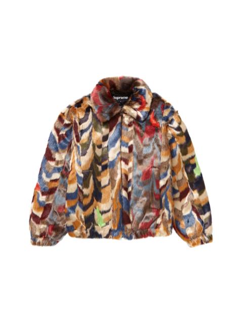 Supreme Faux Fur Bomber Jacket Multicolor