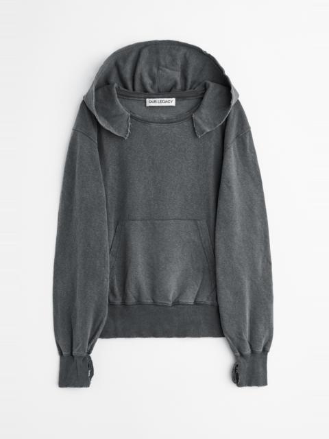 Relic Hoodie Washed Black Rogue Loopback