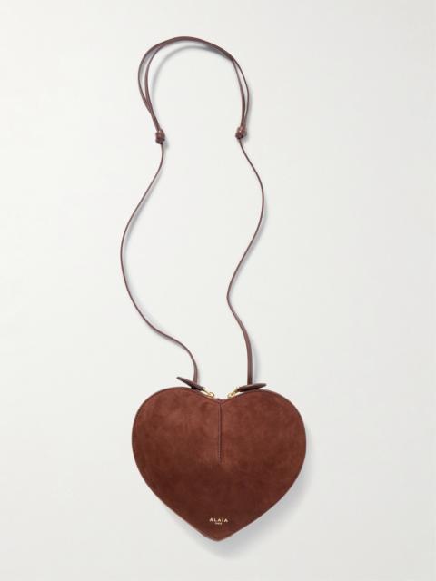 Le Coeur Suede And Leather Shoulder Bag