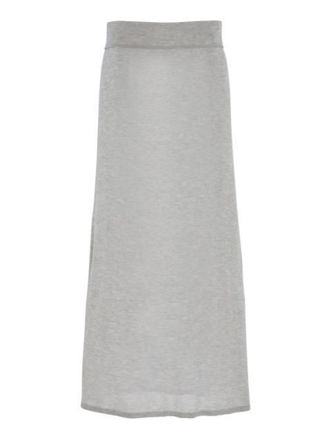 Stretch-Cashmere Skirt grey