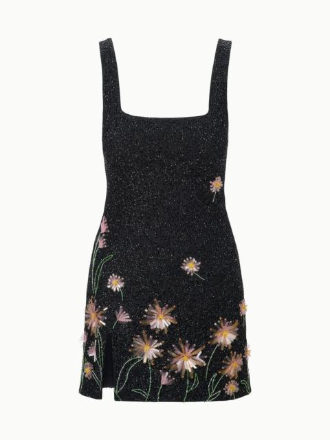 STAUD LE SABLE DRESS DAHLIA DAYDREAM BLACK