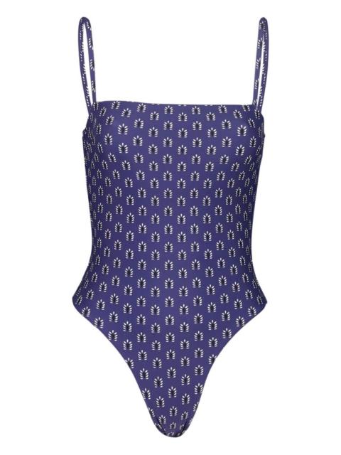 Malliot square-neck swimsuit