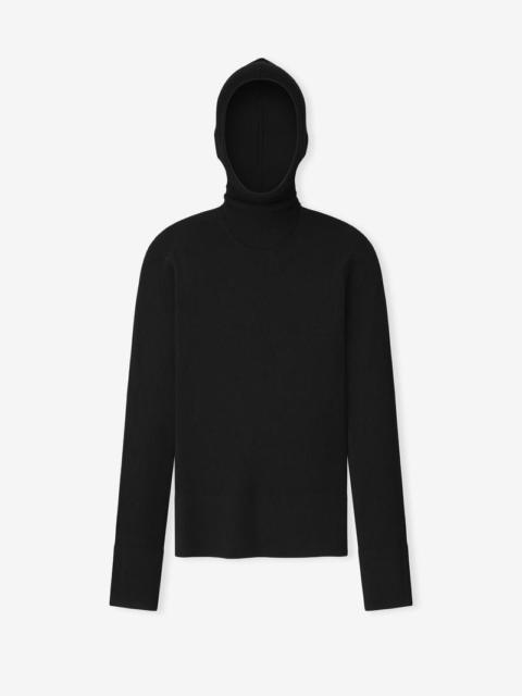 Women's Long Sleeve Hooded Rib Top