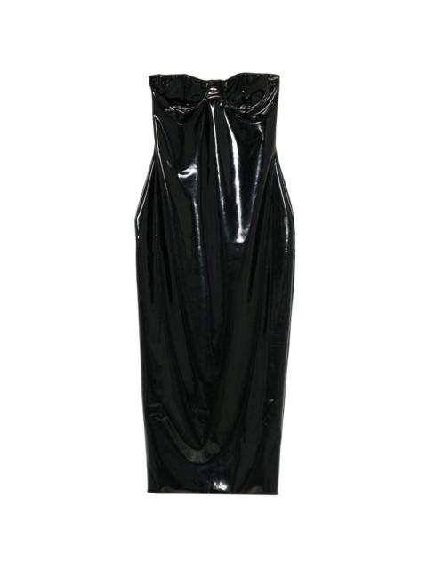 strapless midi dress