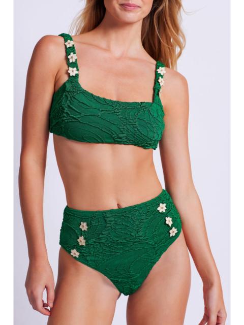 Jacquard High Waist Bikini Bottom
