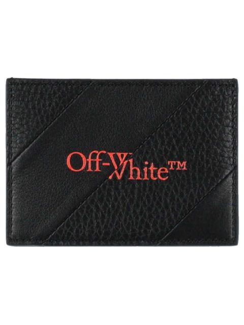 OFF-WHITE Diag Intarsia Card Case Black/Orange