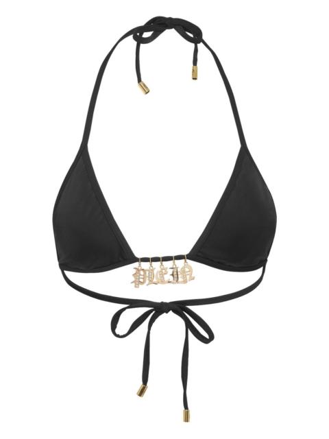charm-detail triangle bikini top