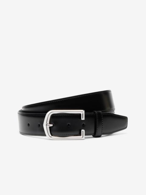 Black leather belt