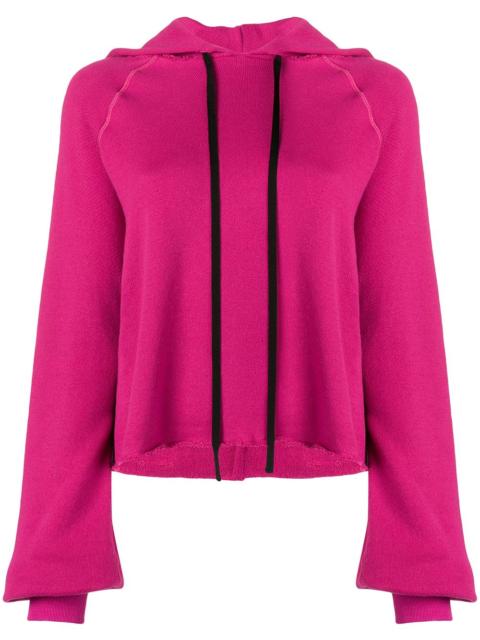 ripped detail hoodie