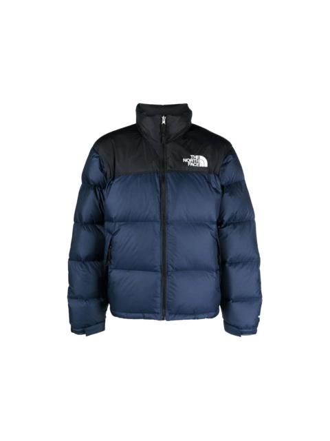 The North Face 1996 Retro Nuptse Logo-Print Padded Jacket Navy Blue/Black