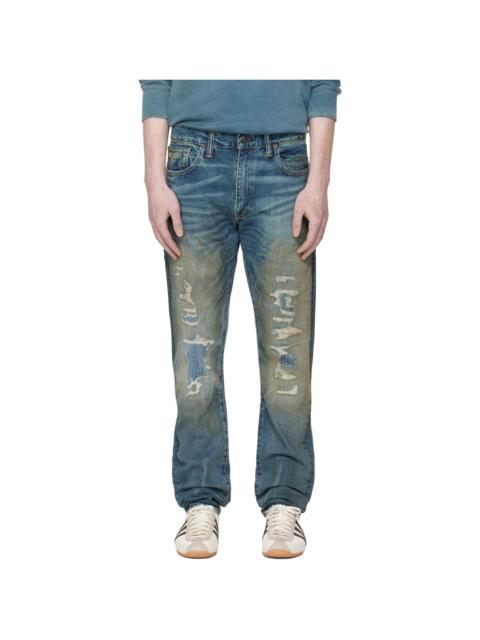 Blue High Slim Brannon Distressed Jeans