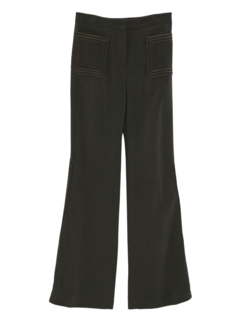 embroidered cady pants