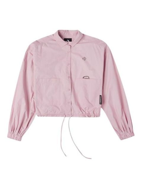 (WMNS) Converse Small Logo Casual Shirt Jacket Pink Purple 10023159-A02