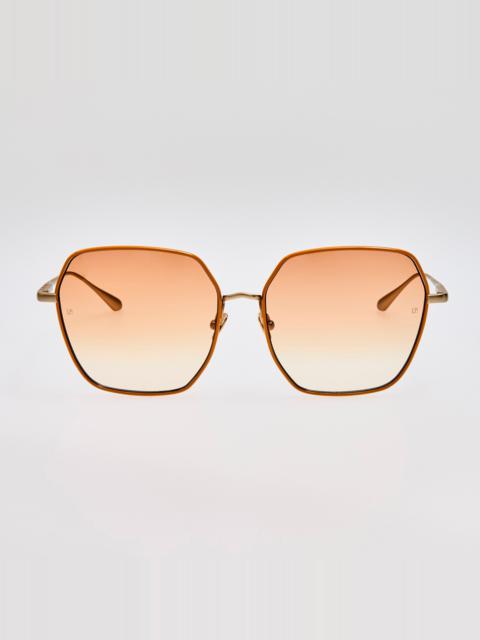 Darcie Sunglasses in Camel and Gold