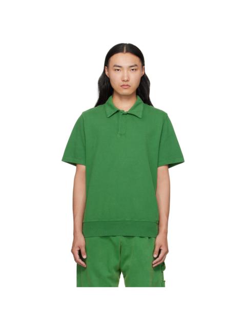 Green Piqué S/S Banded Tennis Polo