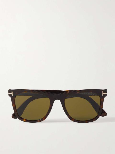 Kevyn Square-Frame Tortoiseshell Acetate Sunglasses