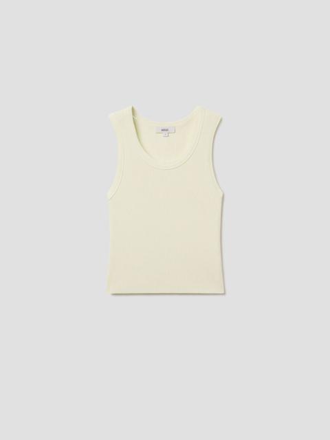 SHRUNKEN POPPY TANK IN LEMON DROP