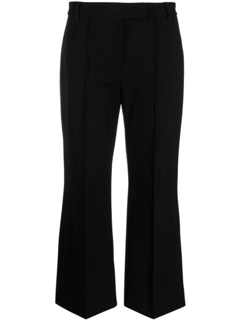 flared cropped trousers