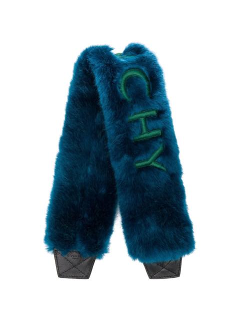 logo fur stole strap cover