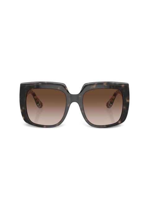 New Print oversize-frame sunglasses