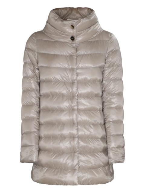 zipped padded coat