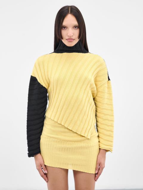 Asymmetric Rib Knit Jumper