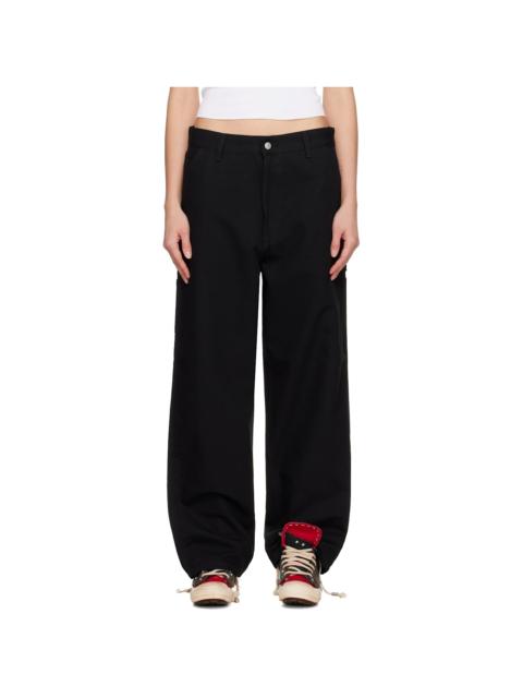 Black Brandon Single Knee Trousers