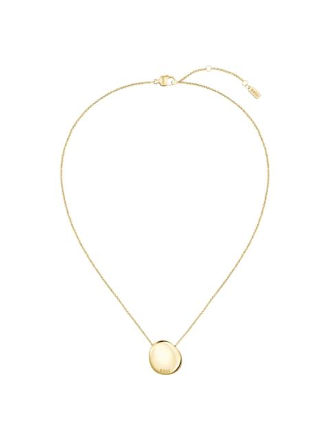GOLD-TONE NECKLACE WITH PEBBLE-STYLE PENDANT