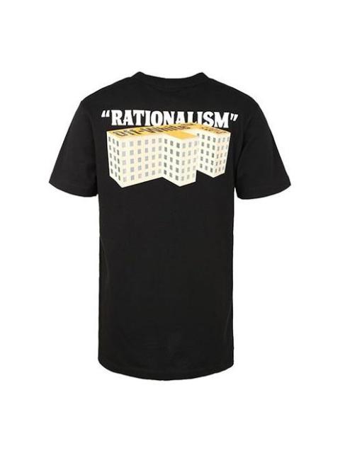 Off-White Alphabet Pattern Printing Round Neck Short Sleeve Black OMAA027R201850071088