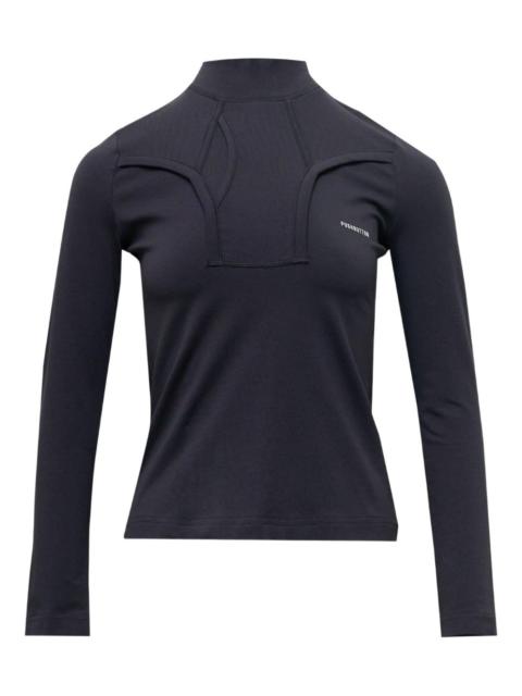 brief motif jersey top