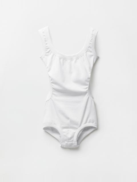 Embroidered Cotton-Jersey Bodysuit