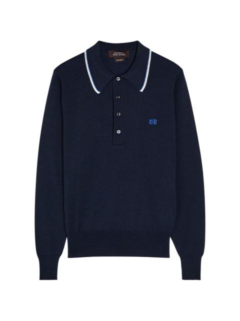 Henry trim-embroidered polo shirt