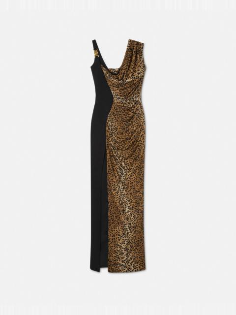 Leopard Medusa '95 Draped Gown