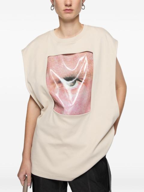 logo-print sleeveless T-shirt