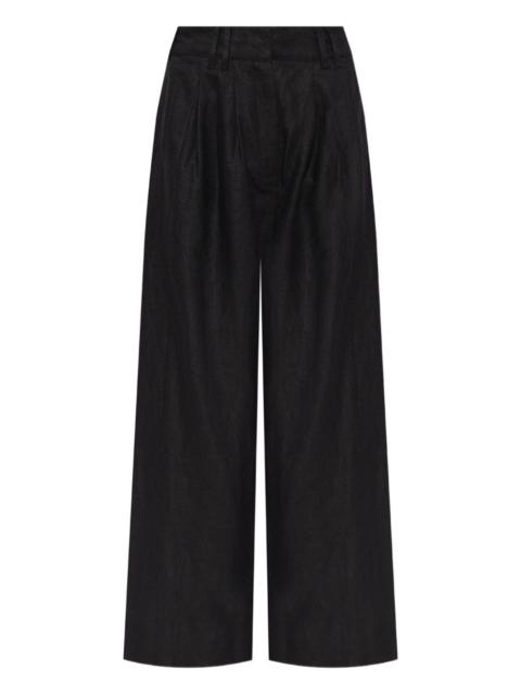 pleated palazzo pants